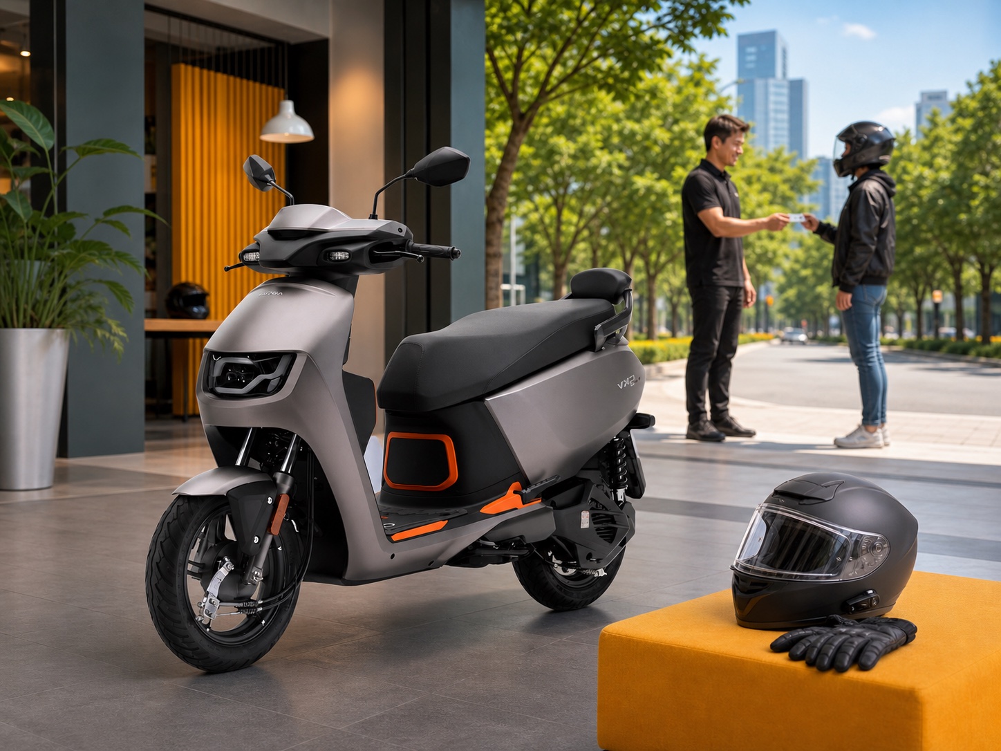 VIDA VX2 Go elektromos robogó tesztvezetésre előkészítve